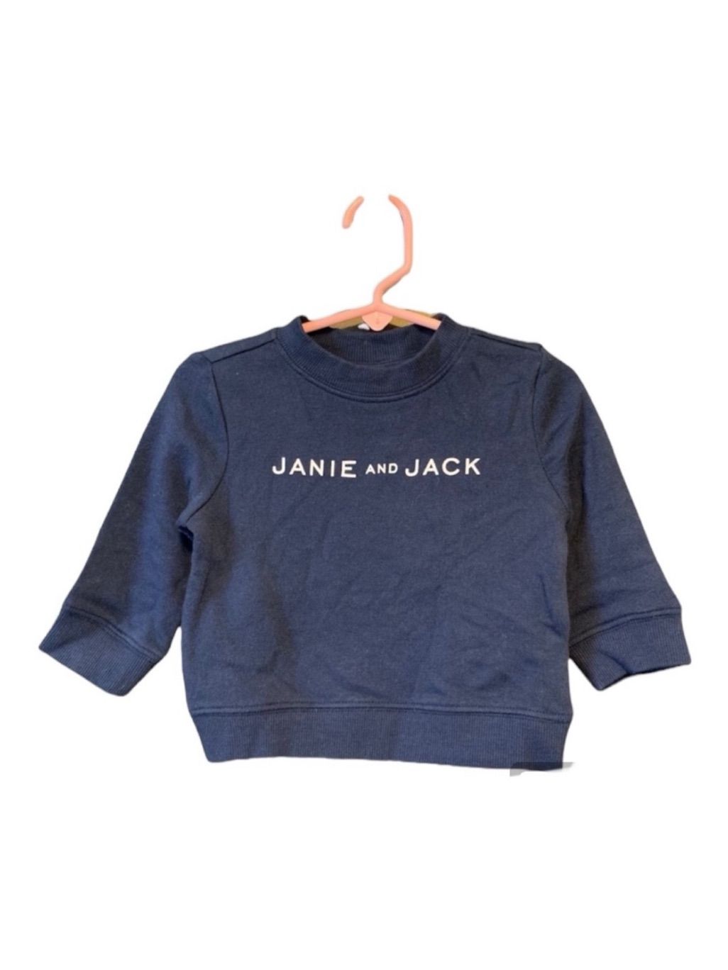 Janie And Jack Logo Long Sleeve Crewneck Sweatshirt